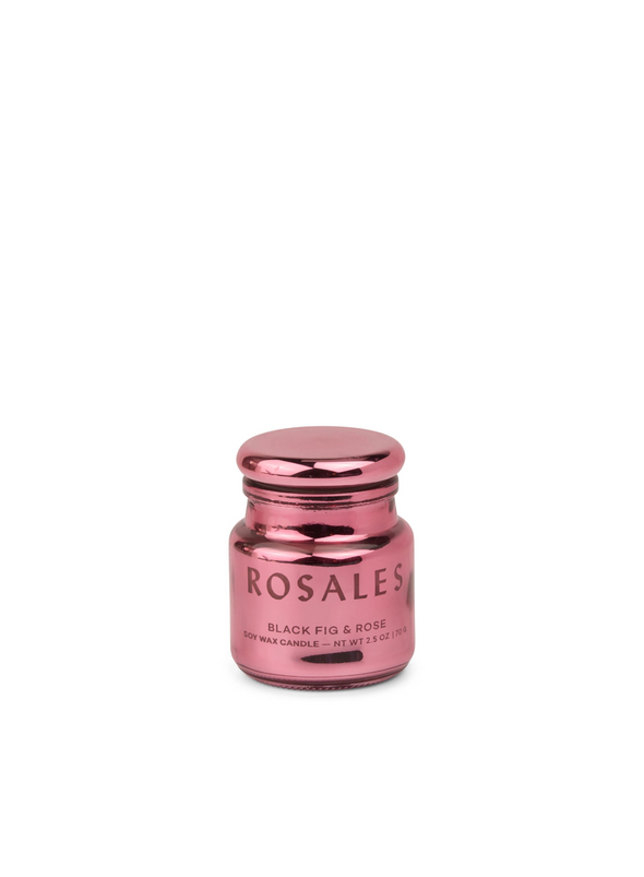 Chroma Rosales Hot Pink Metallic Glass Candle in Saffron Rose from Paddywax