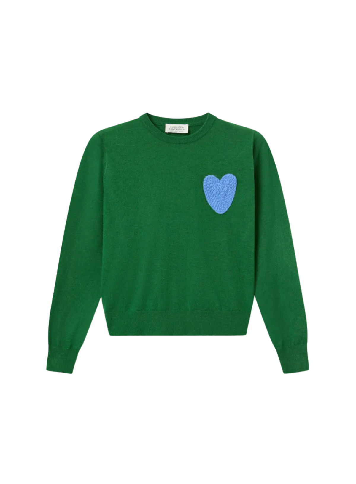 Jumper with Heart in Green from Compañia Fantastica