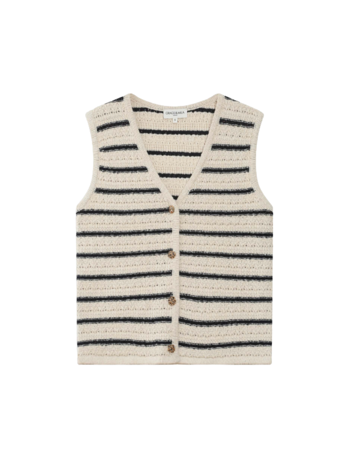 Grace & Mila Vincennes Cardigan In Ecru