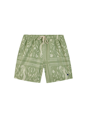 Mimizan Swim Shorts in Patterned Kaki from Faguo