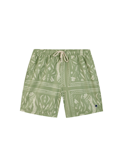 Mimizan Swim Shorts in Patterned Kaki from Faguo