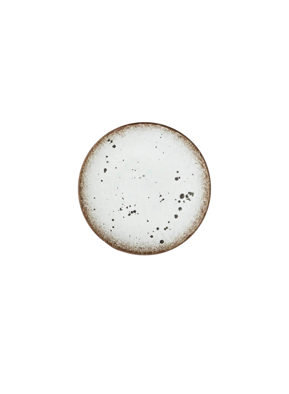 Stoneware Cake Plate Brown/Whitefrom Madam Stoltz
