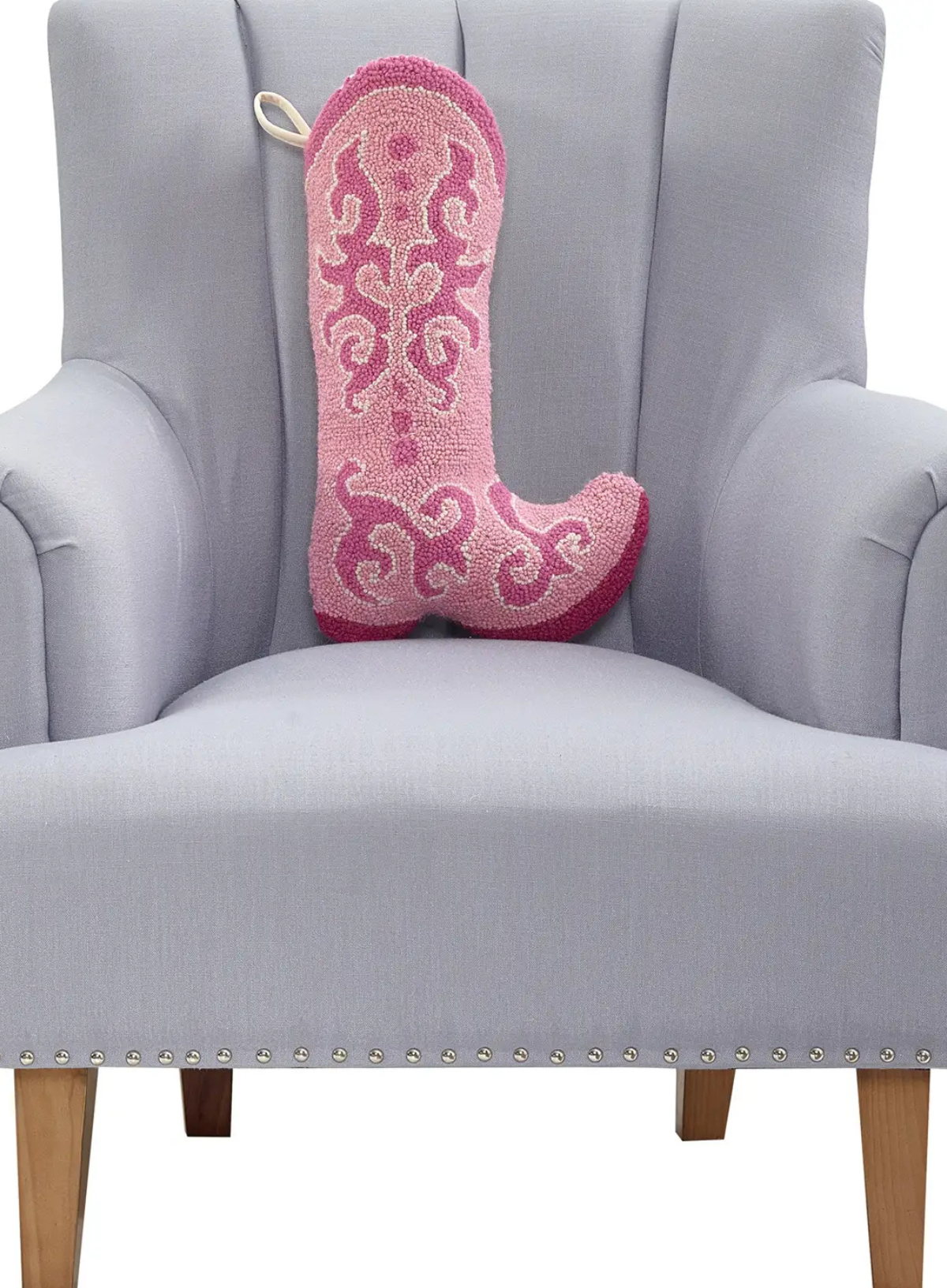 Pink Cowboy Boot Hook Stocking from Peking Handicraft