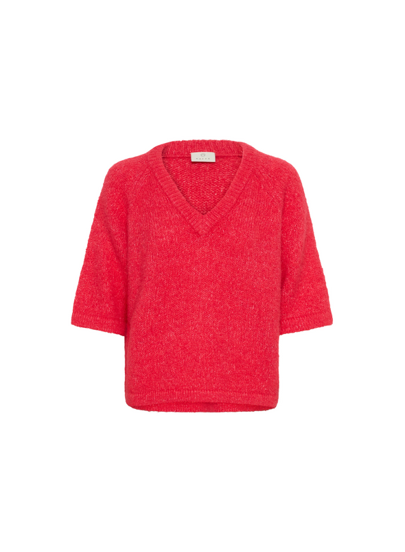 Emilie V-neck Pullover in Raspberry from Kaffe