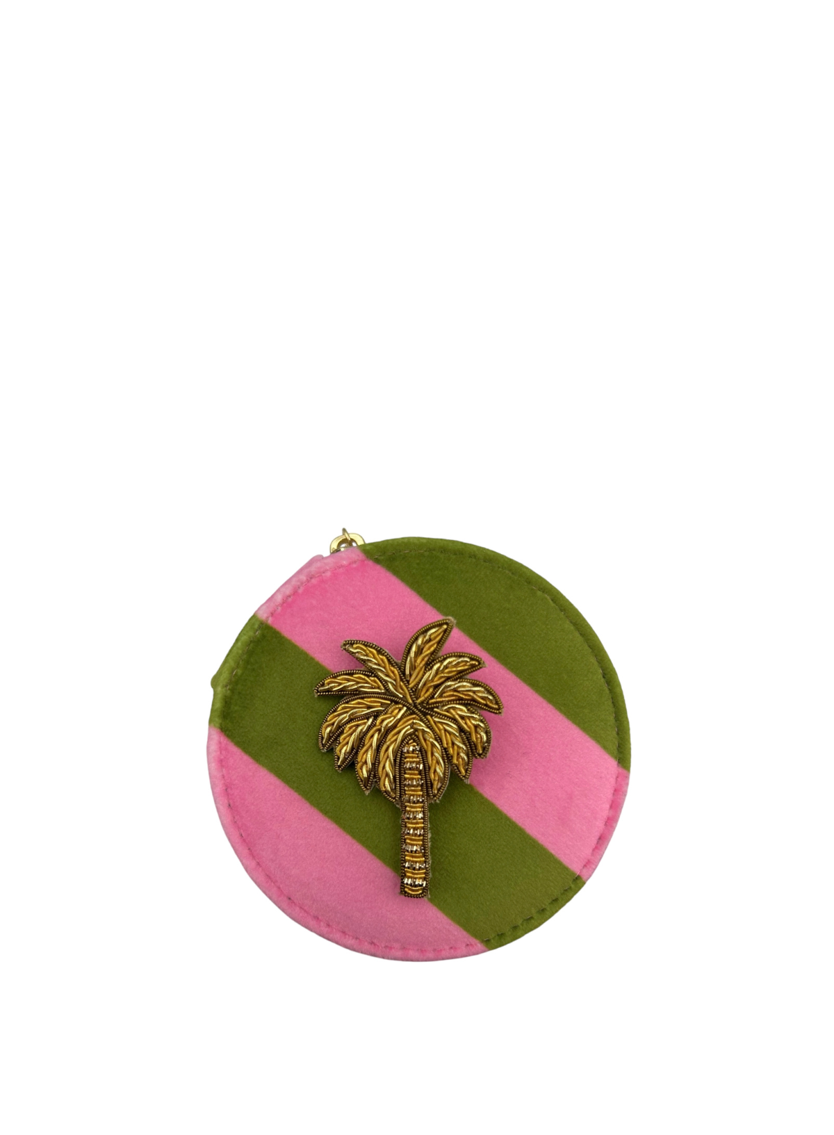 Jewellery Travel Pot in Chartreuse Stripe from Sixton