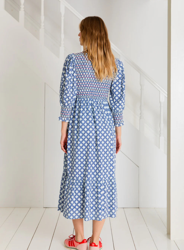 Troy Dress in Blue/White from Bonté