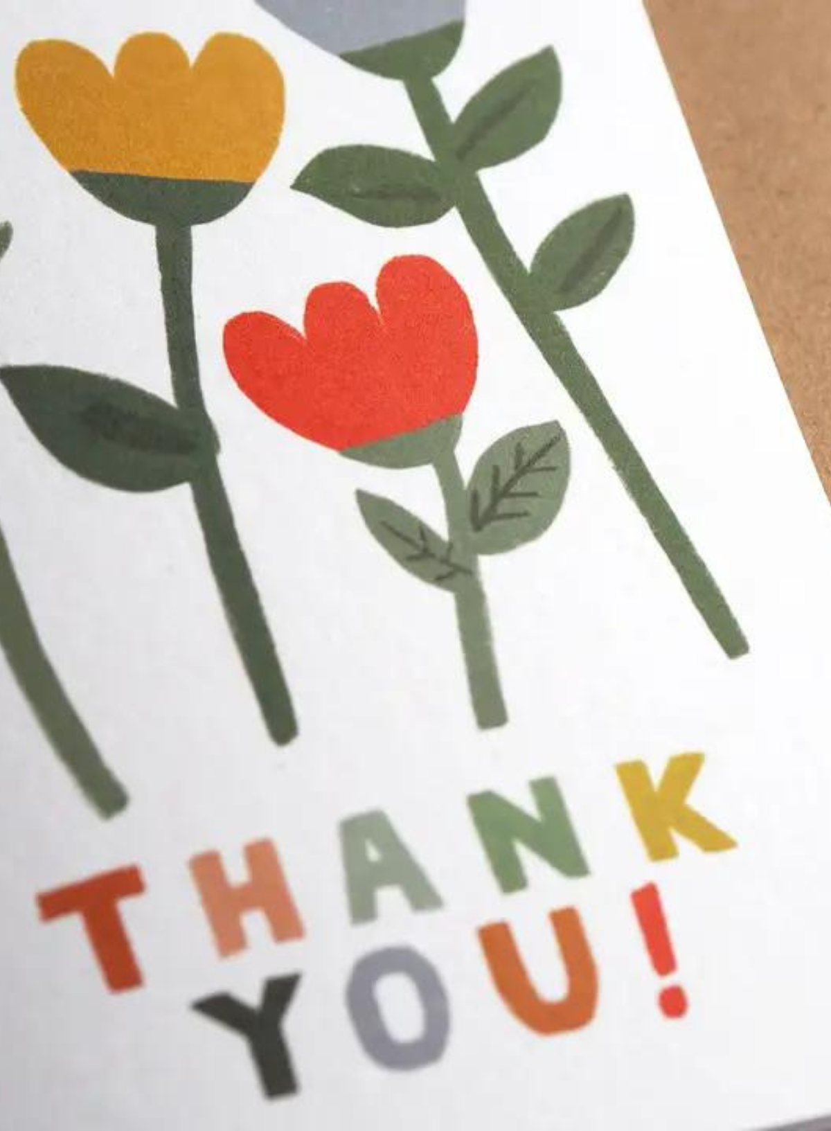 Bright Folk Tulips Thank You Card from Jade Fisher