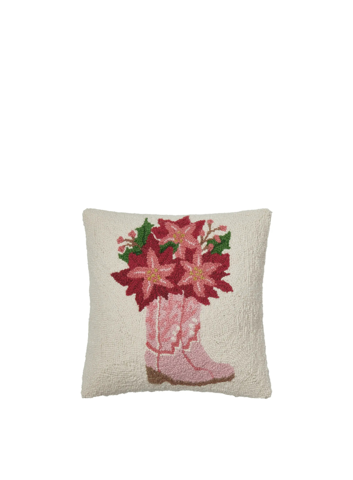 Pink Western Boots Hook Cushion from Peking Handicraft
