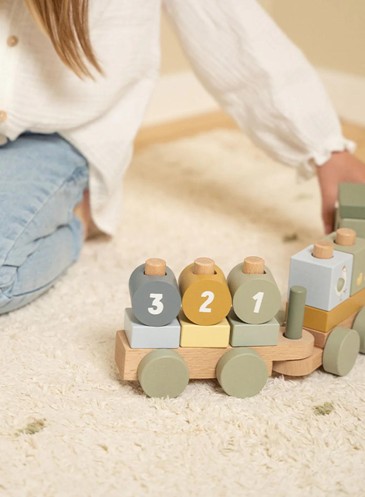 Little Dutch Little Farm Tractor Stacking Train