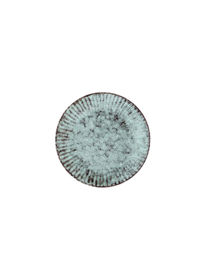 Petrol/Black Stoneware Cake Plate from Madam Stoltz