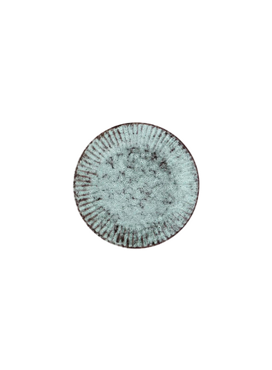 Petrol/Black Stoneware Cake Plate from Madam Stoltz