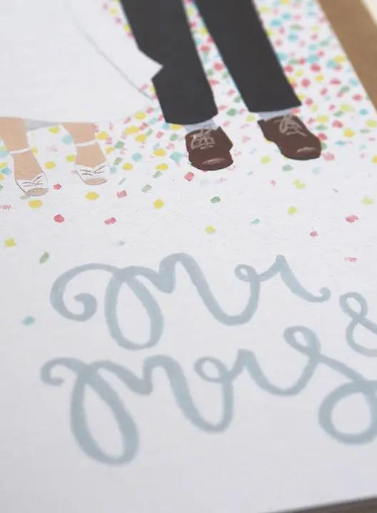 Confetti 'Mr & Mrs' Bride & Groom Card from Jade Fisher