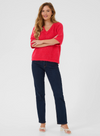 Emilie V-neck Pullover in Raspberry from Kaffe