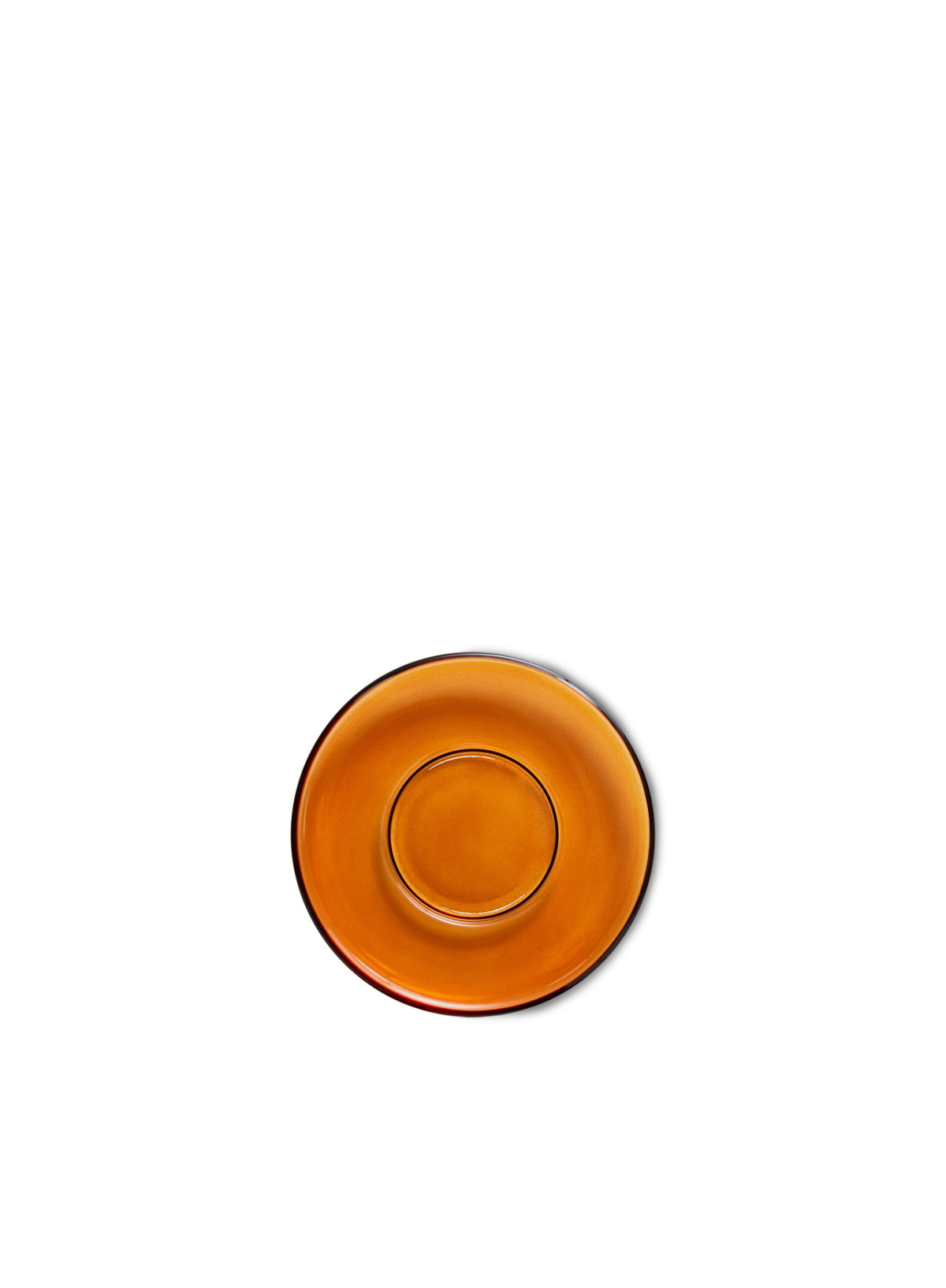 70's Glassware Saucer in Amber Brown from HK Living