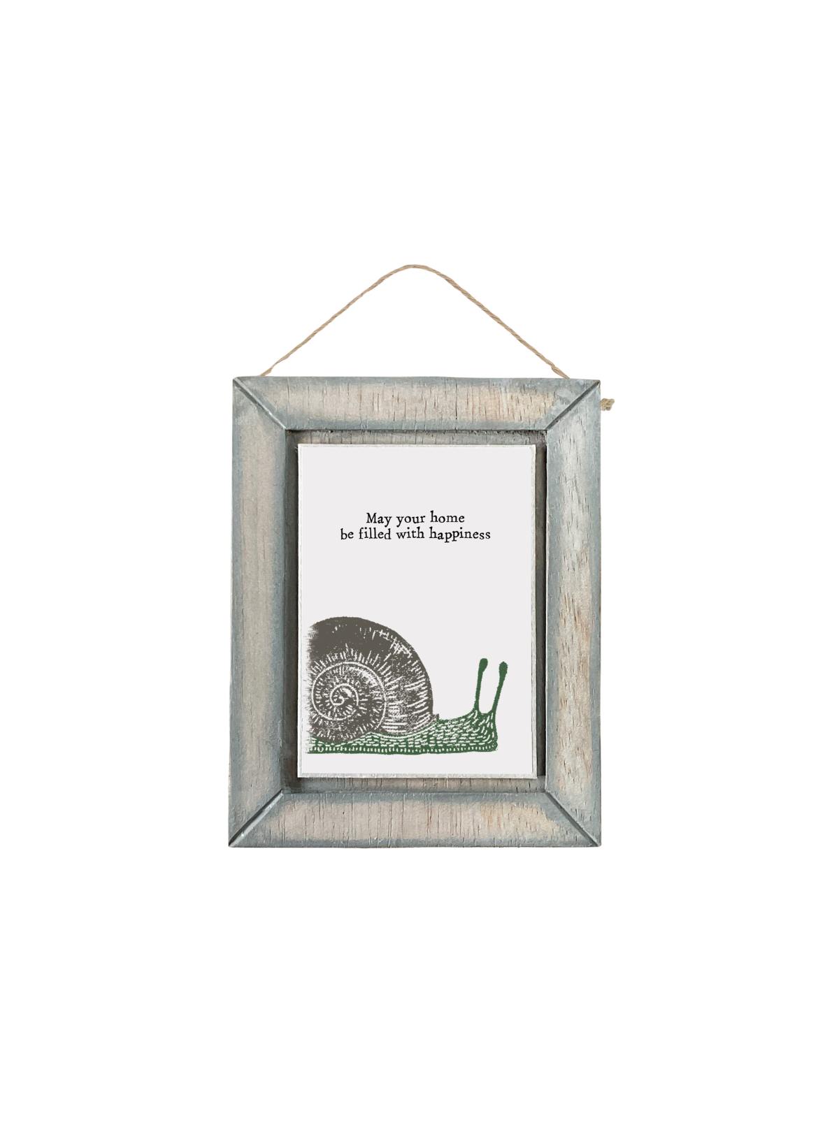 East of India Block print picture Snail