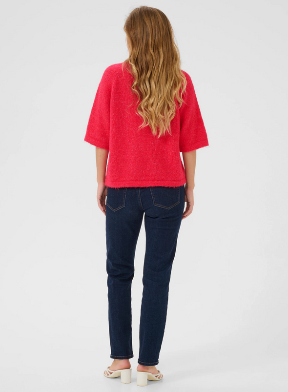 Emilie V-neck Pullover in Raspberry from Kaffe