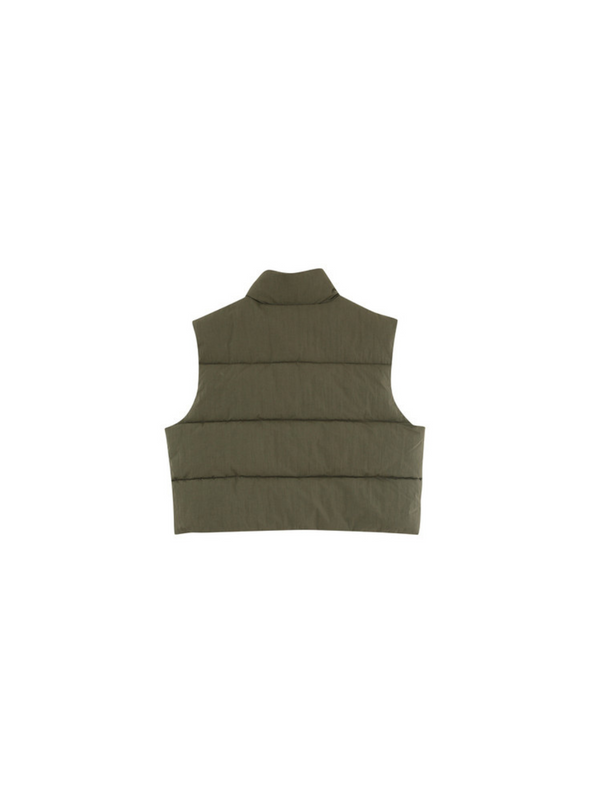 Nylon Waistcoat in Kaki from Grace & Mila