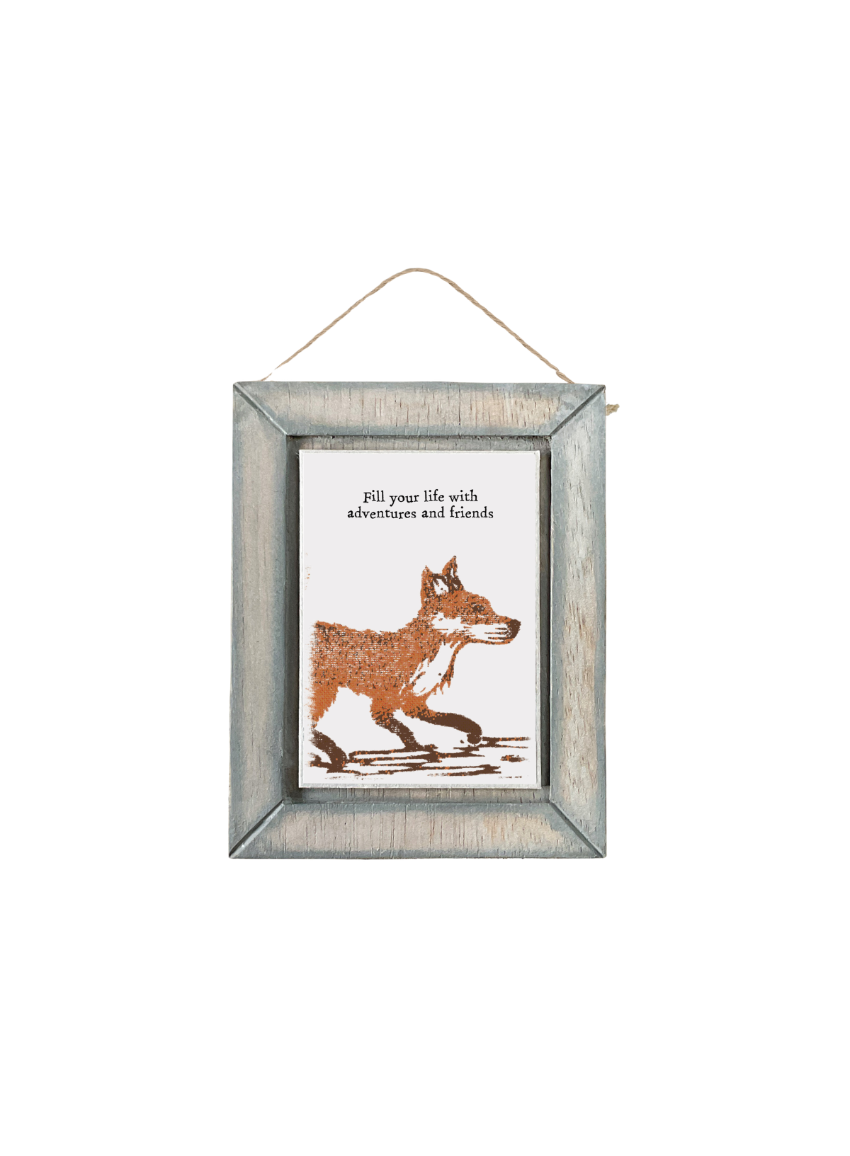 East of India Block print picture Fox