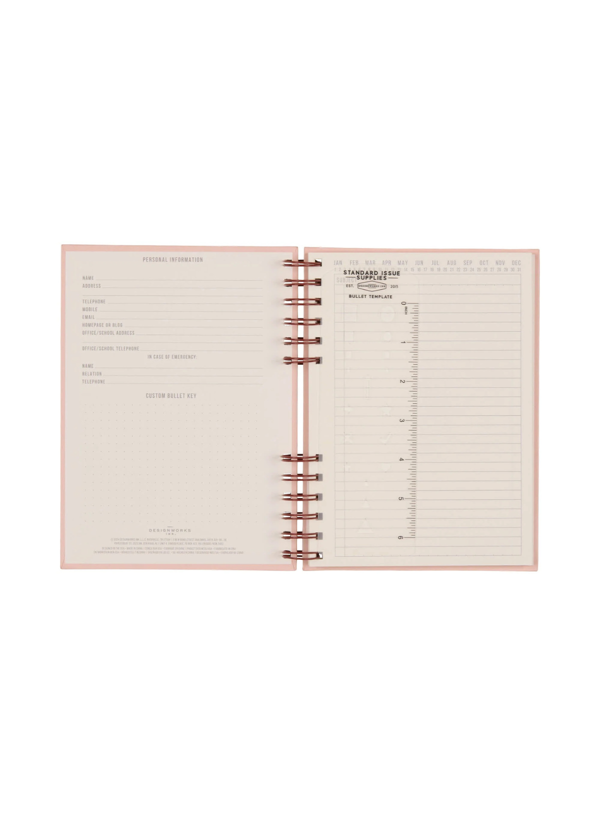 Standard Issue Planner Notebook No 12 Rosewood Blush from Designworks Ink
