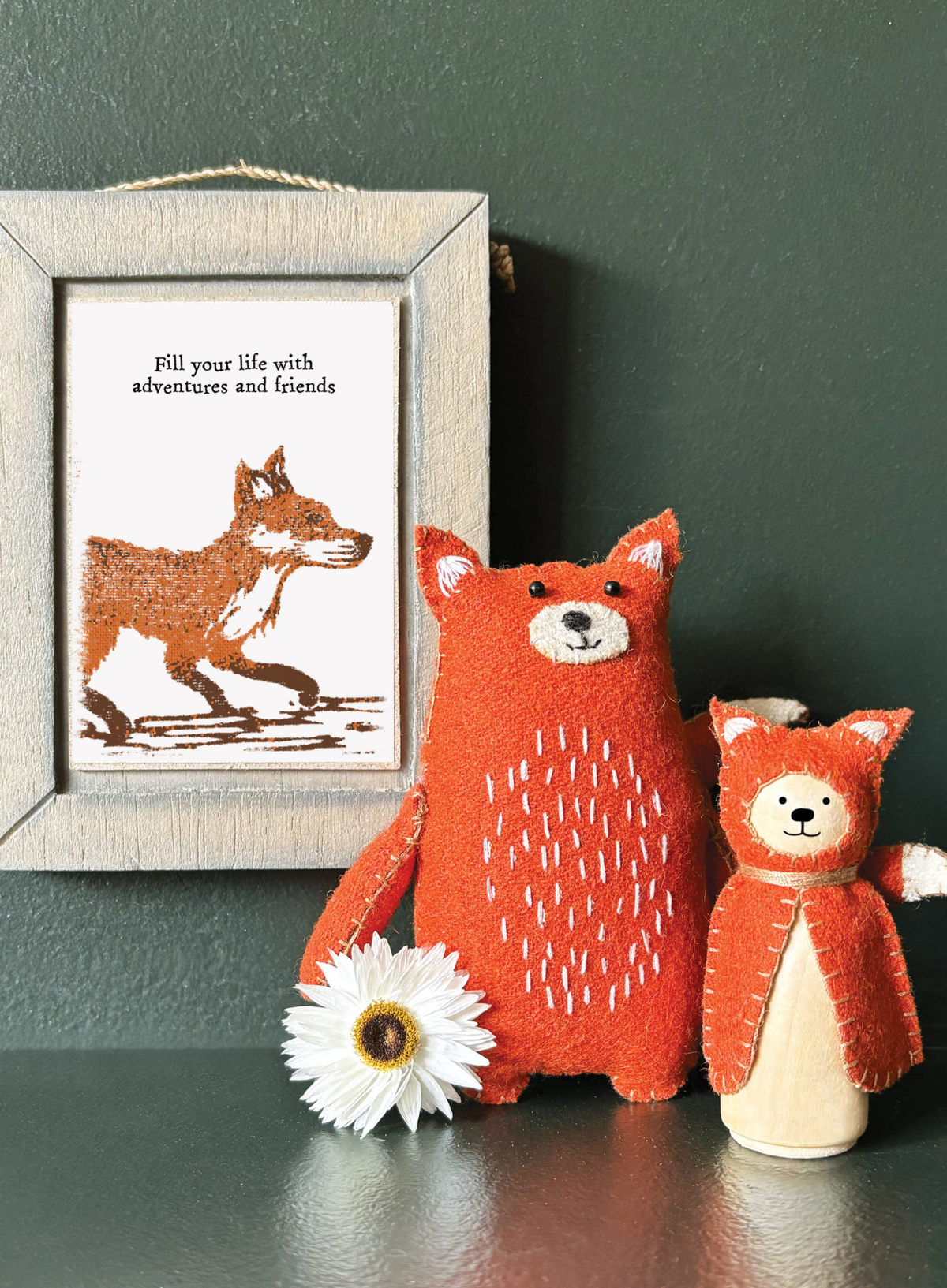East of India Block print picture Fox