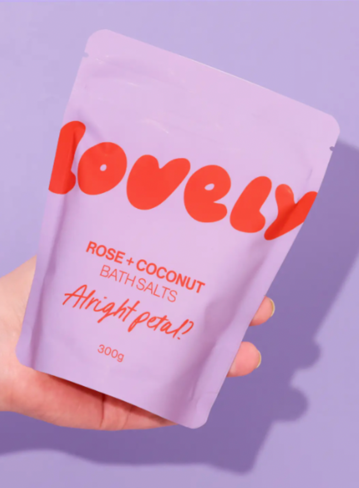 Lovely Skincare Rose and Coconut Bath Salts