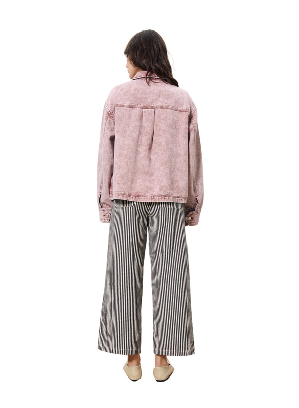 Daina Denim Jacket in Bordeaux from FRNCH