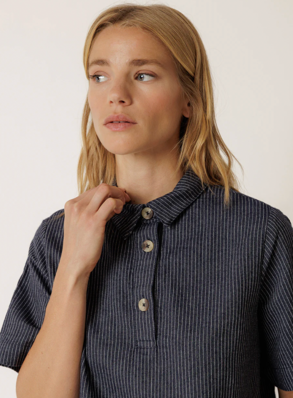 Indi & Cold Camisa Striped in Indigo