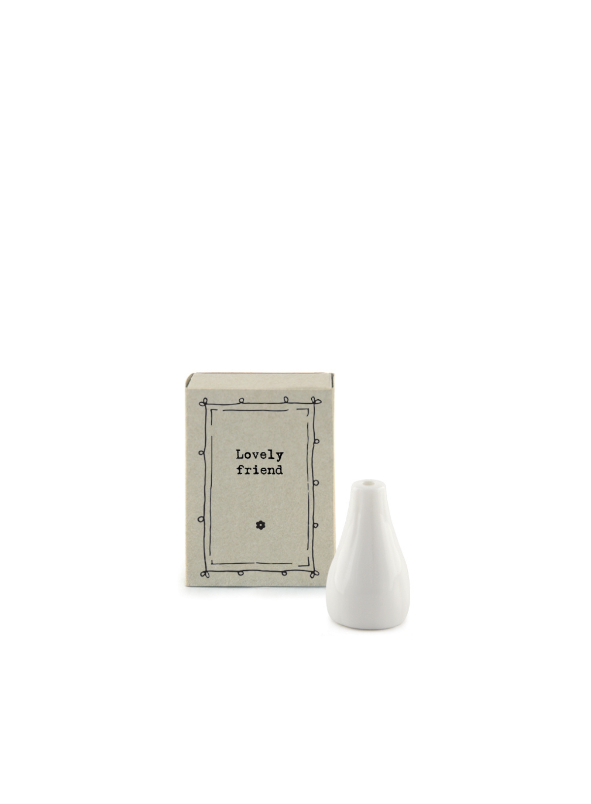 East of India Matchbox vase Lovely friend