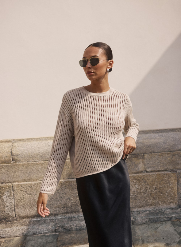 Solar Pullover in Feather Gray from Kaffe