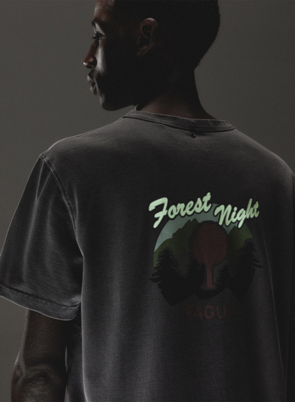 Lugny Forest Night T-Shirt in Grey from Faguo