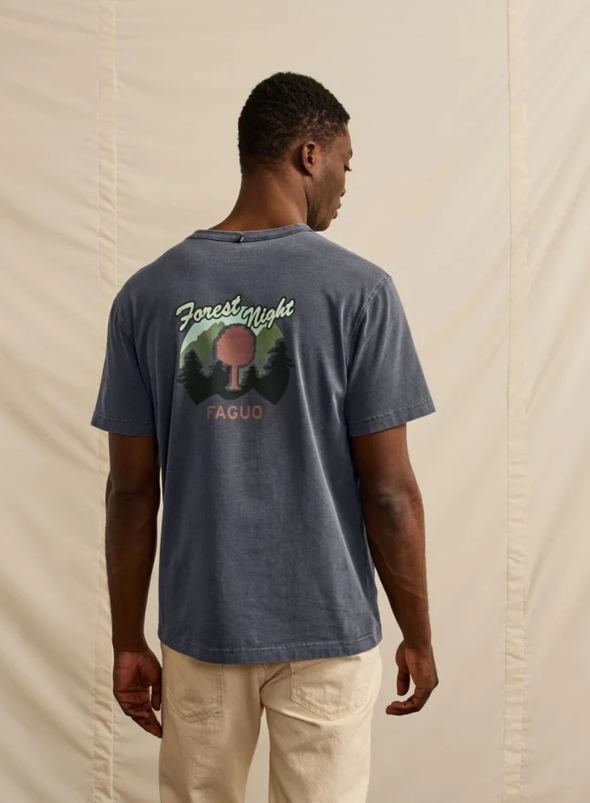 Lugny Forest Night T-Shirt in Grey from Faguo