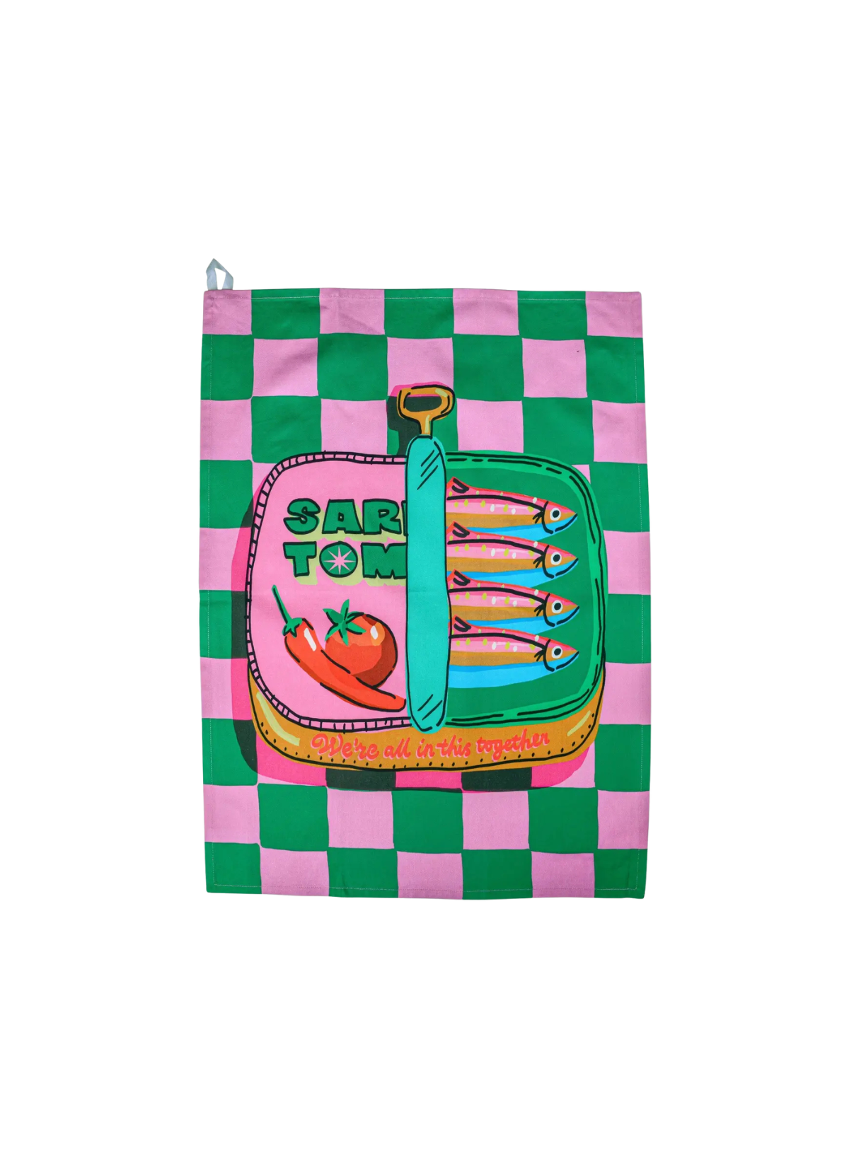 Designworks Ink Hijinx Cotton Tea Towel - Sardines