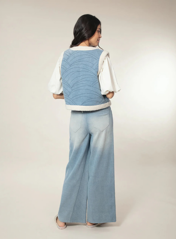 Sommer Denim Gilet in Light blue from Nooki