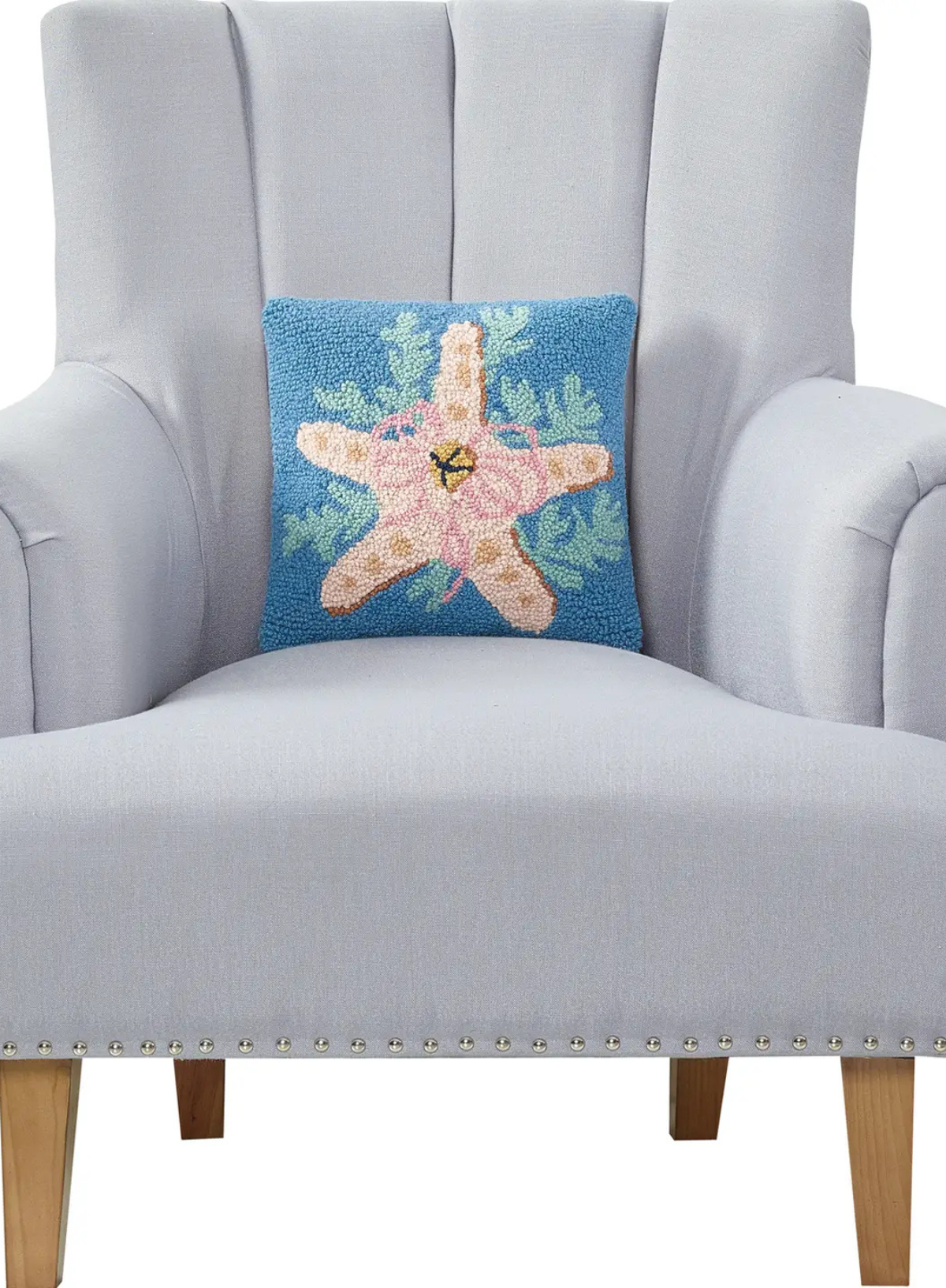 Sea Ribbon Starfish Hook Cushion from Peking Handicraft