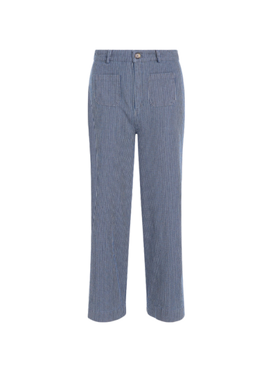 High Waist Pocket Pants Osei Stripe in Denim Blue from King Louie