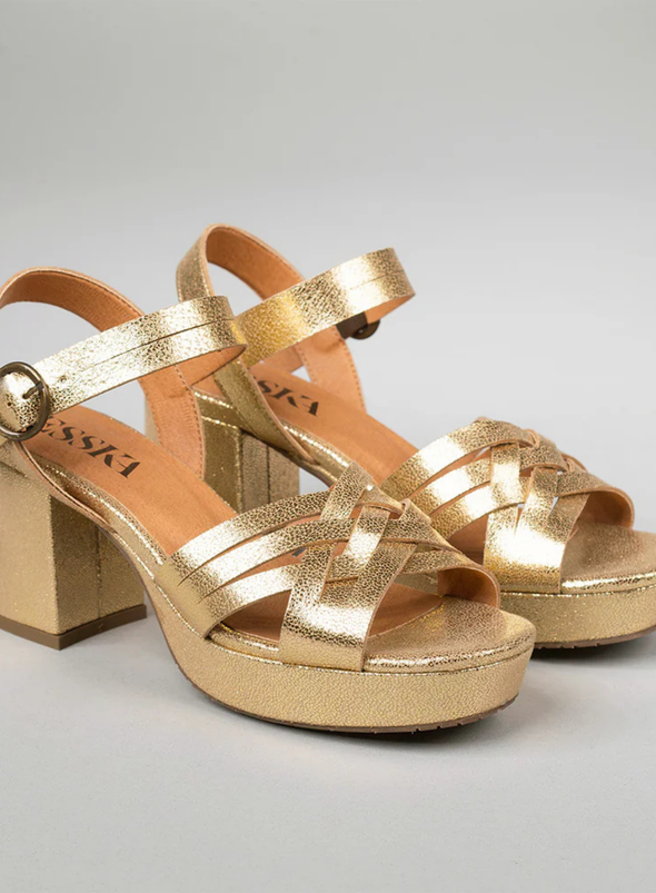 Carlota Heels in Gold from Esska