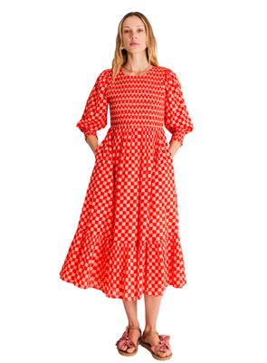 Ivy Dress in Red/Pink from Bonté