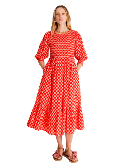 Ivy Dress in Red/Pink from Bonté