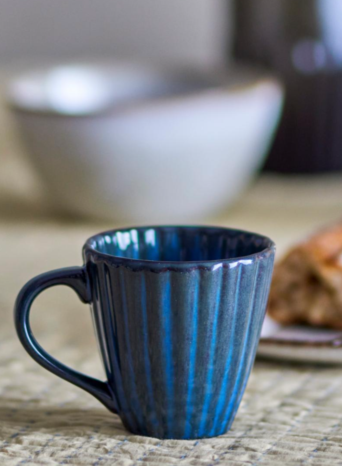 Dark Blue Latina Mug from Bloomingville