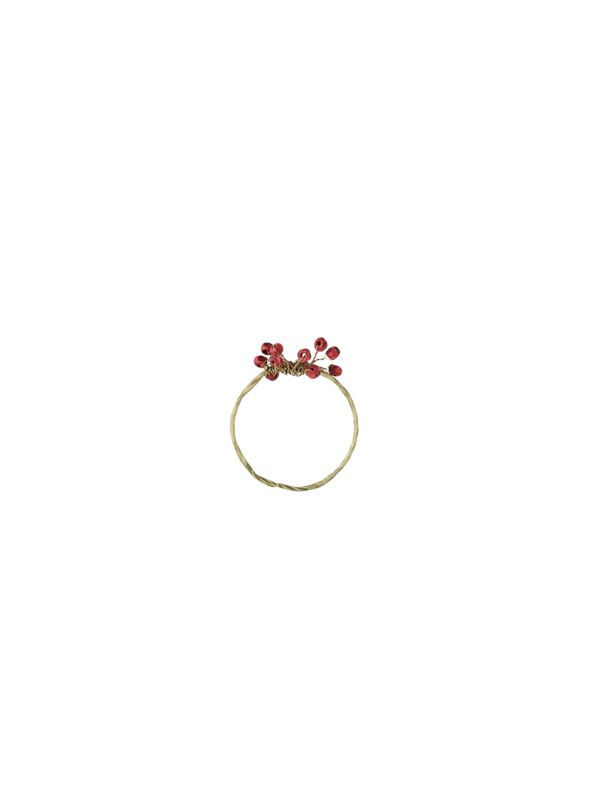 Ruby Iron Napkin Ring With Beads from Madam Stoltz
