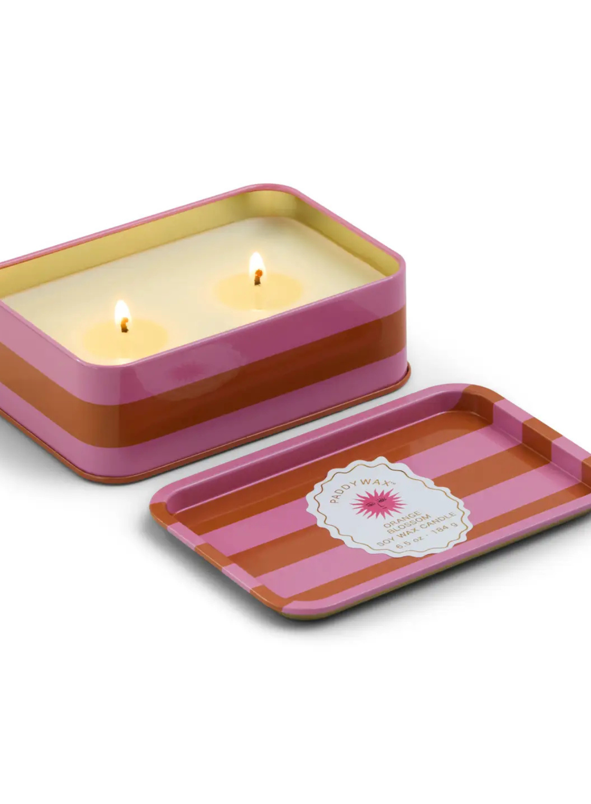 A Dopo 6.5oz Sunshine Printed Tin Candle - Orange Blossom from Paddywax