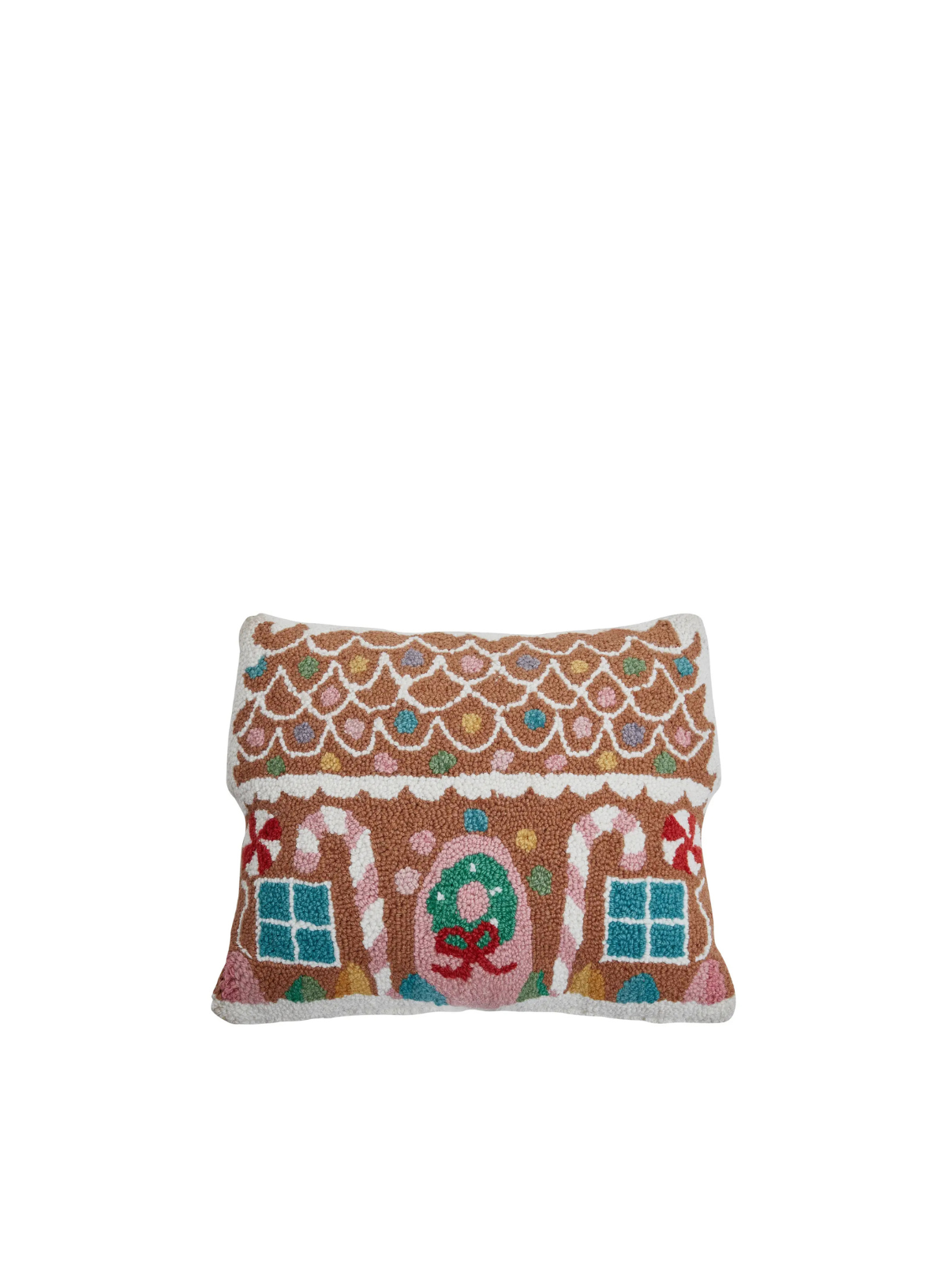 Shaped Pastel Gingerbread House Hook Cushion from Peking Handicraft