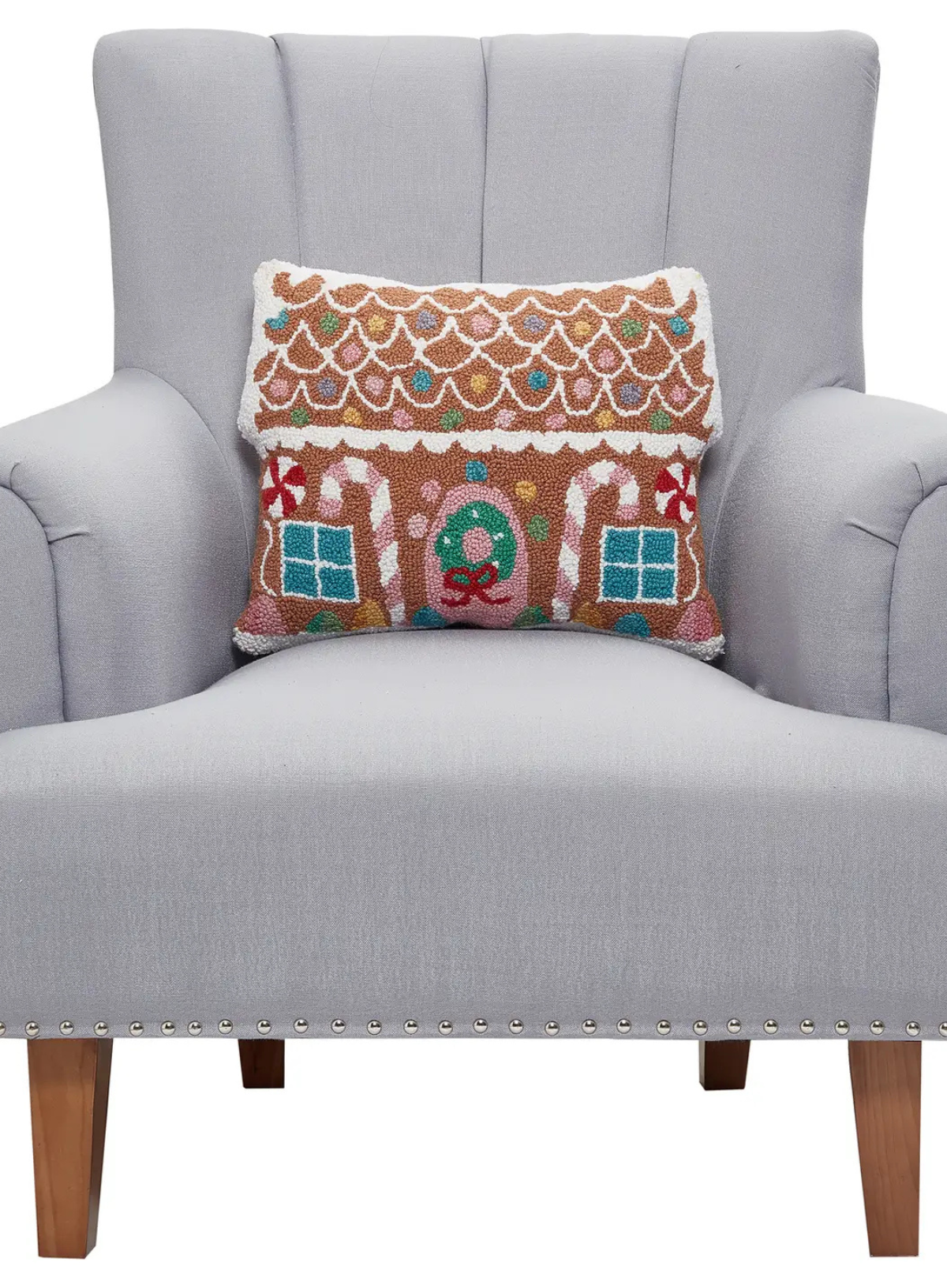 Shaped Pastel Gingerbread House Hook Cushion from Peking Handicraft