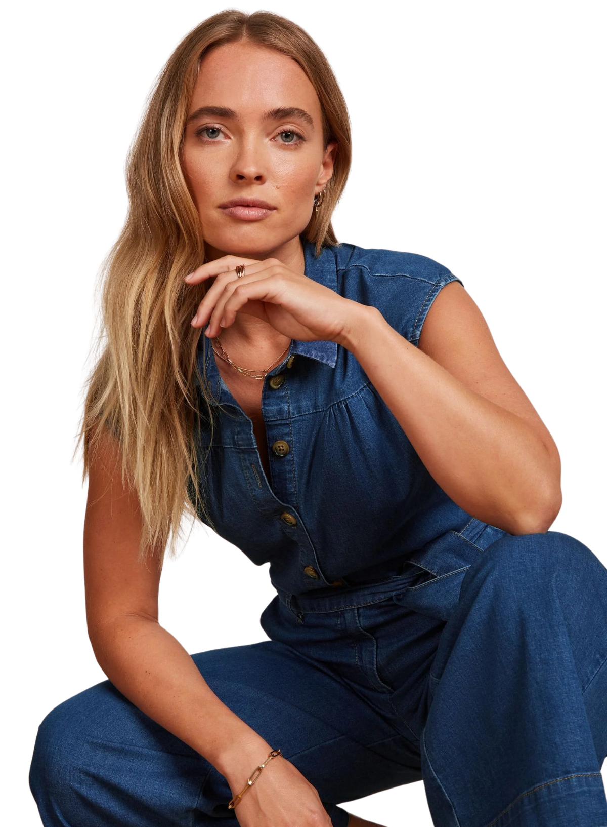 Amy Jumpsuit Chambray in Denim Blue from King Louie