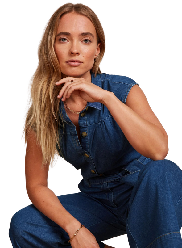 Amy Jumpsuit Chambray in Denim Blue from King Louie