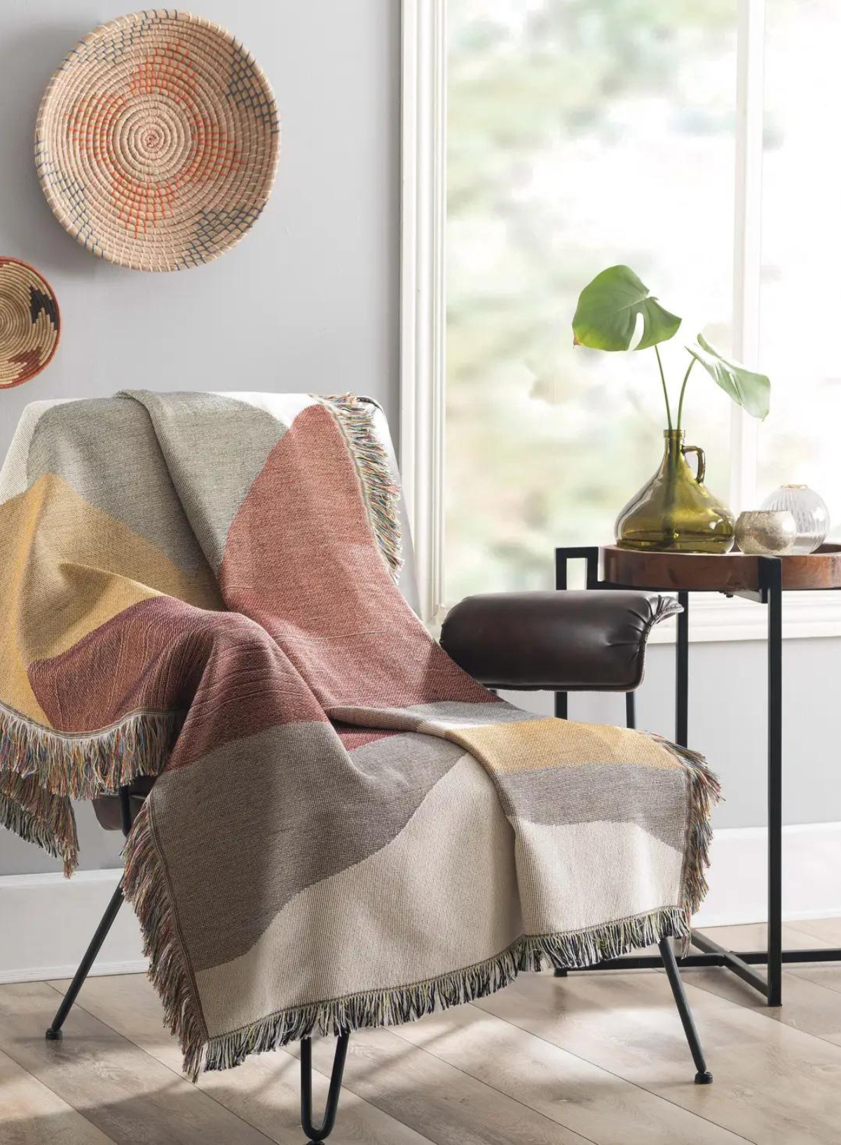 Sunset Mountain Jacquard Throw from Peking Handicraft