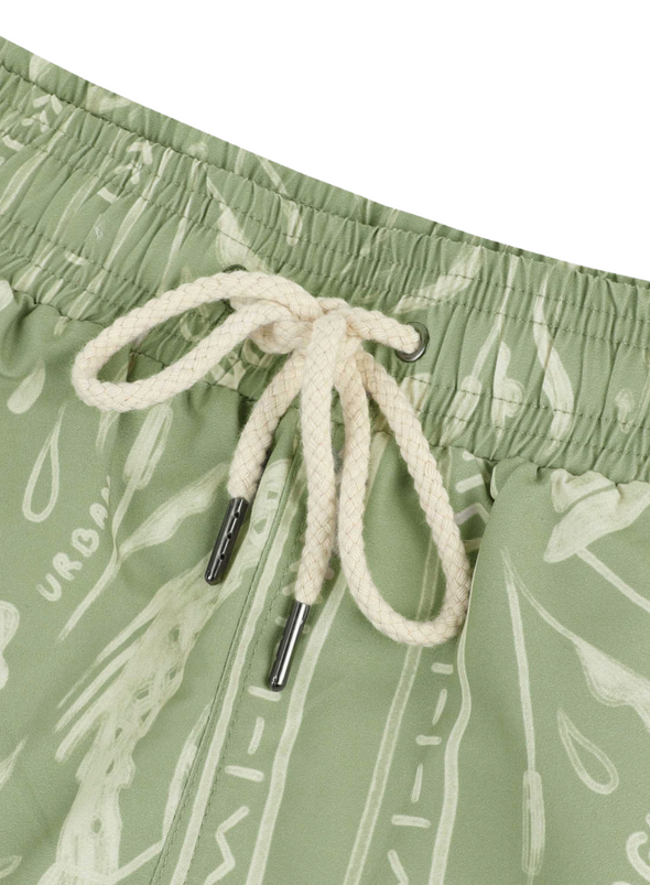 Mimizan Swim Shorts in Patterned Kaki from Faguo