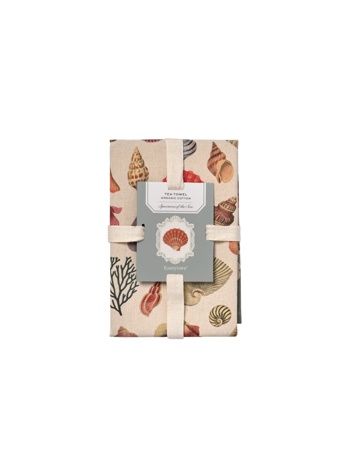 Roomytown Organic Cotton Tea Towel - Specimens of the Sea