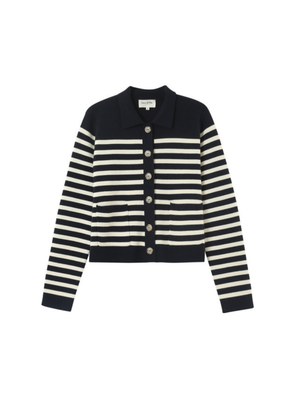 Pam Cardigan in Marine Stripe from Grace & Mila