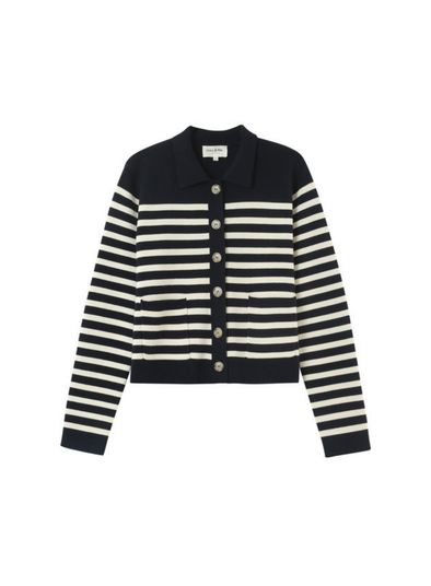 Pam Cardigan in Marine Stripe from Grace & Mila